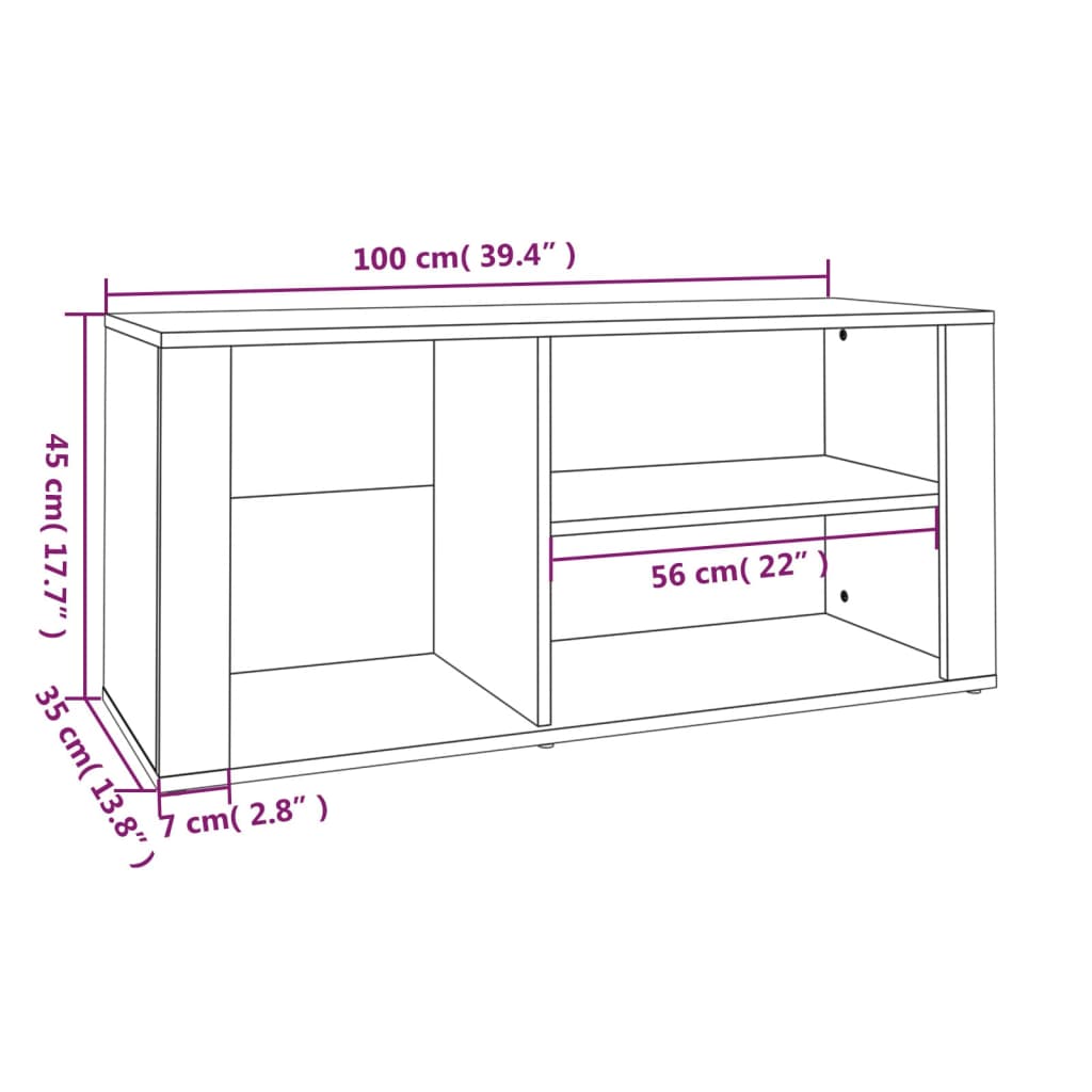 Pantofar, Alb Extralucios, 100X35X45 Cm, Lemn Compozit