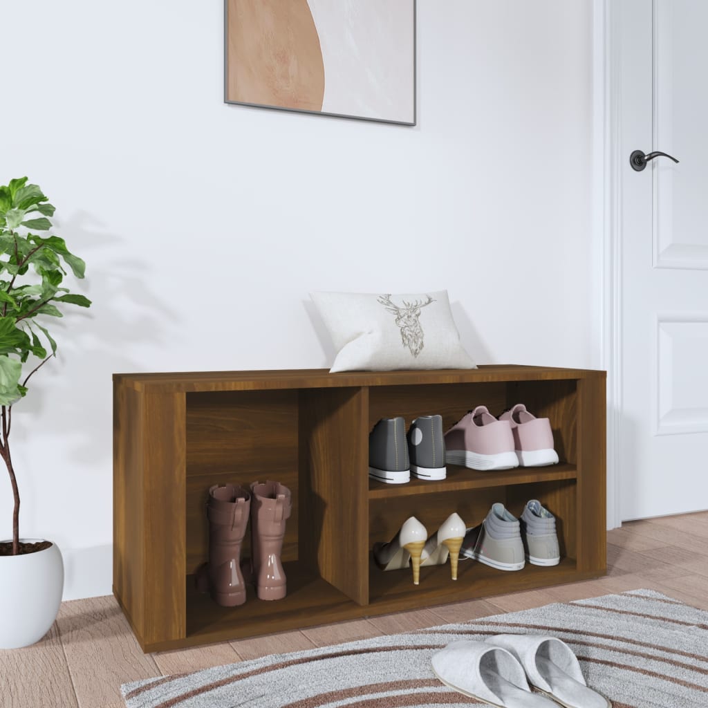 Pantofar, Alb Extralucios, 100X35X45 Cm, Lemn Compozit
