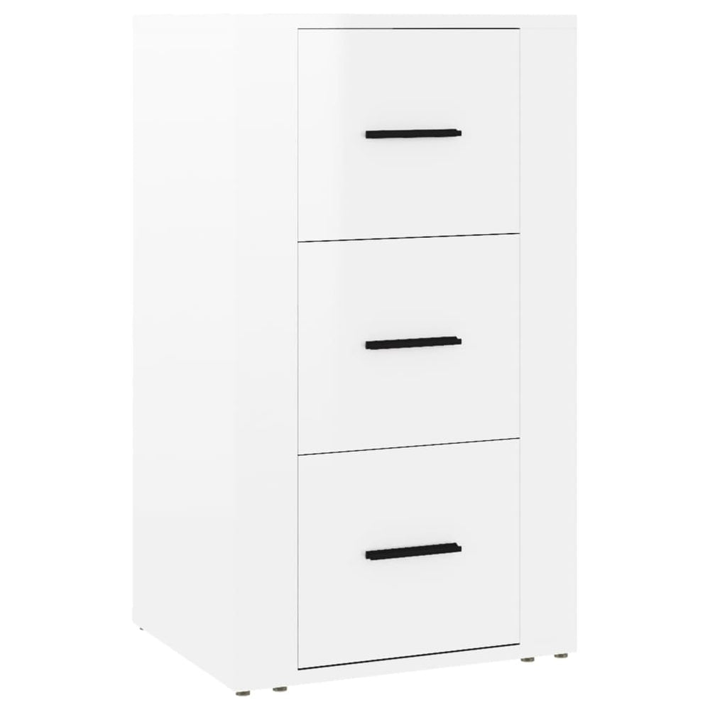 Dulap, Alb Extralucios, 40X33X70 Cm, Lemn Prelucrat