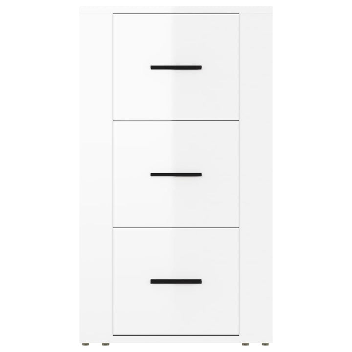 Dulap, Alb Extralucios, 40X33X70 Cm, Lemn Prelucrat