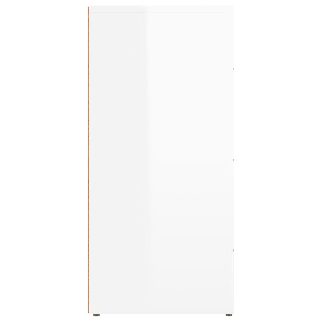 Dulap, Alb Extralucios, 40X33X70 Cm, Lemn Prelucrat