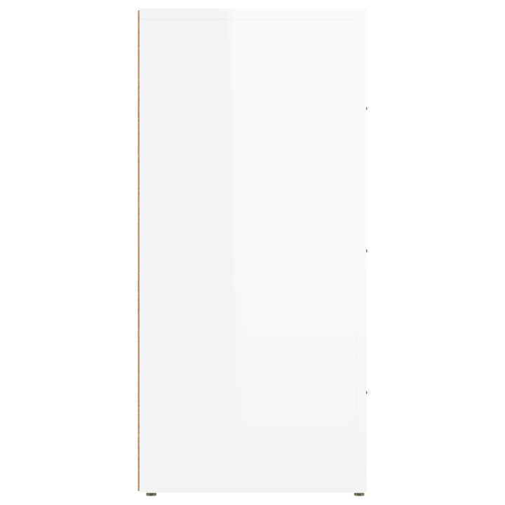 Dulap, Alb Extralucios, 40X33X70 Cm, Lemn Prelucrat