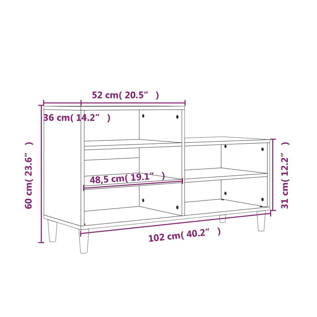 Pantofar, , 102X36X60 Cm, Lemn Compozit