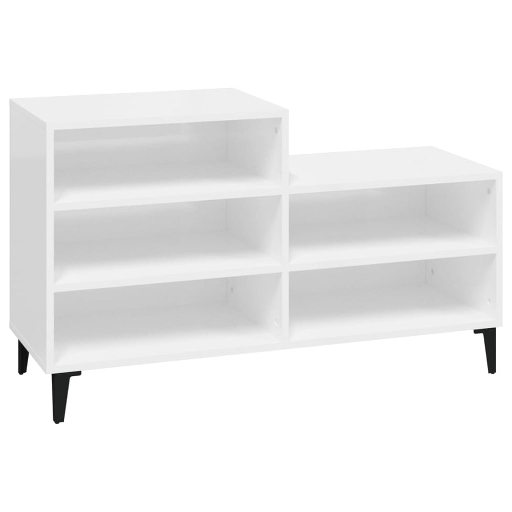 Pantofar, Alb Extralucios, 102X36X60 Cm, Lemn Compozit