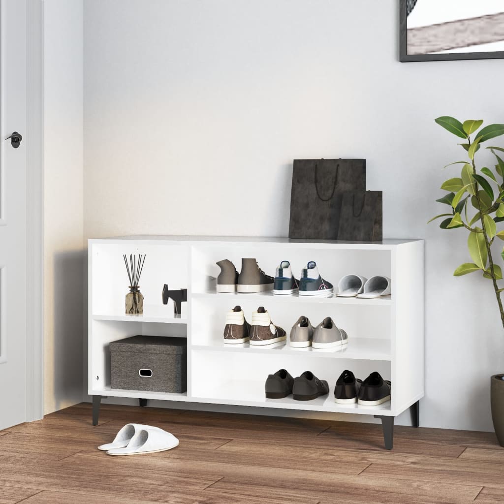Pantofar, Stejar Fumuriu, 102X36X60 Cm, Lemn Prelucrat