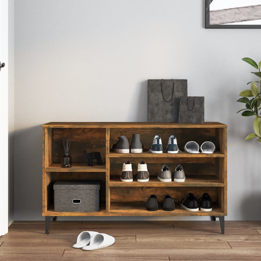 Pantofar, Stejar Fumuriu, 102X36X60 Cm, Lemn Prelucrat