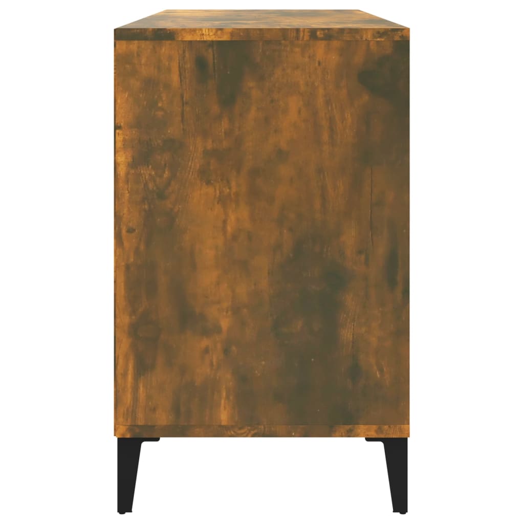 Pantofar, Stejar Fumuriu, 102X36X60 Cm, Lemn Prelucrat