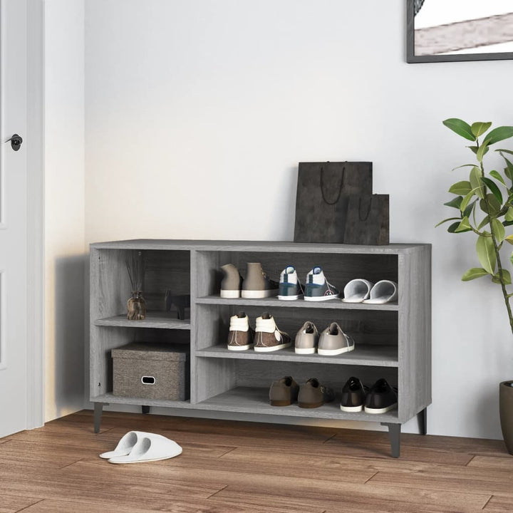 Pantofar, Stejar Fumuriu, 102X36X60 Cm, Lemn Prelucrat