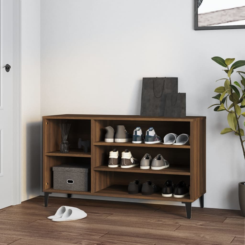 Pantofar, Stejar Fumuriu, 102X36X60 Cm, Lemn Prelucrat