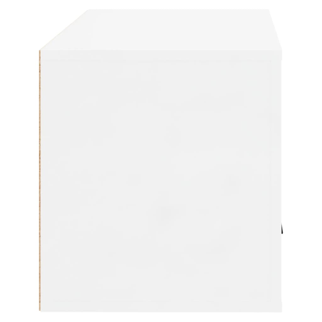 Pantofar De Perete, Alb Extralucios, 70X35X38 Cm Lemn Prelucrat