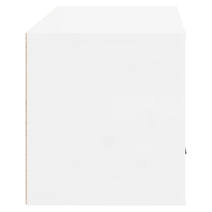 Pantofar De Perete, Alb Extralucios, 70X35X38 Cm Lemn Prelucrat