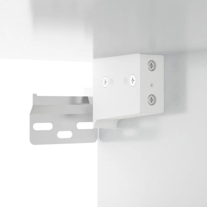 Pantofar De Perete, Alb Extralucios, 70X35X38 Cm Lemn Prelucrat