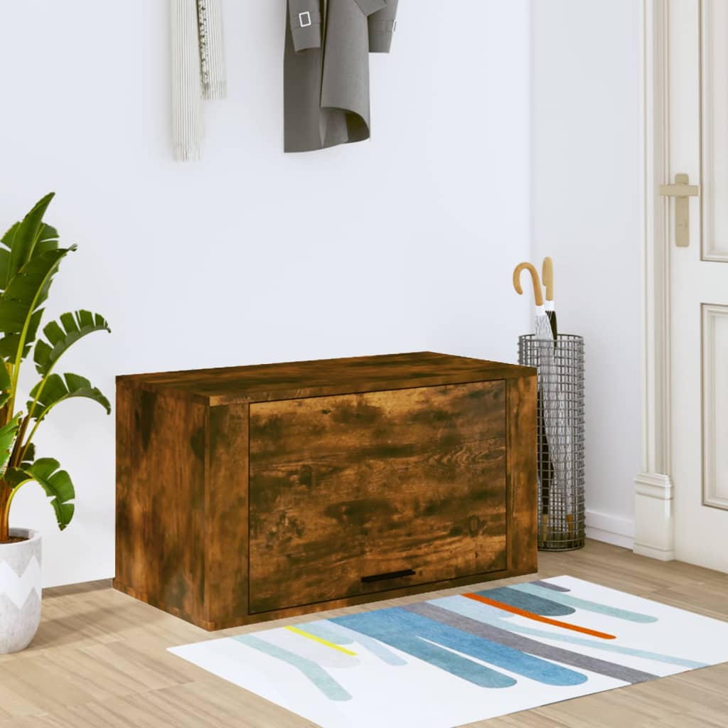 Pantofar De Perete, Alb Extralucios, 70X35X38 Cm Lemn Prelucrat