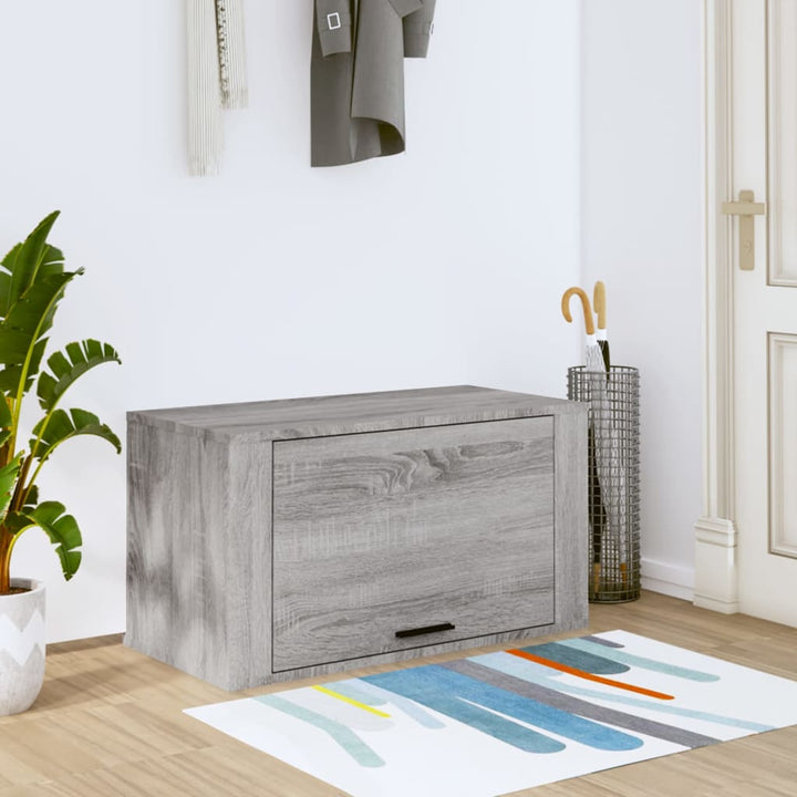 Pantofar De Perete, Alb Extralucios, 70X35X38 Cm Lemn Prelucrat