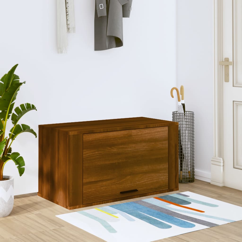 Pantofar De Perete, Alb Extralucios, 70X35X38 Cm Lemn Prelucrat