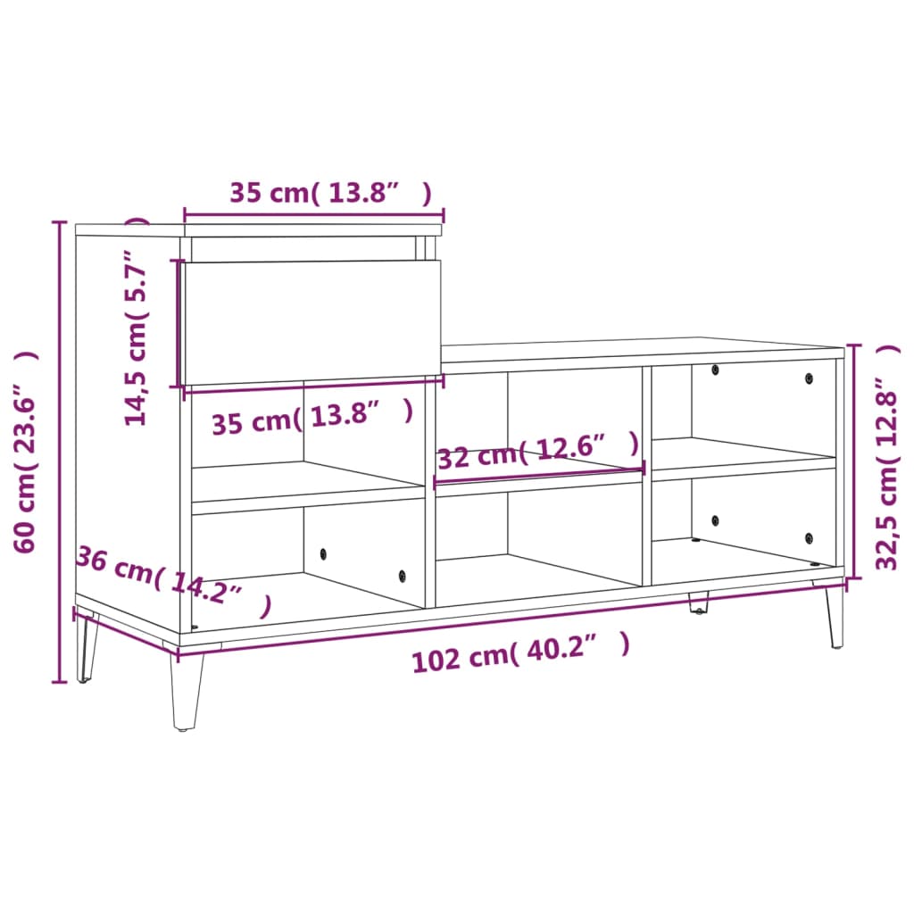 Pantofar, , 102X36X60 Cm, Lemn Compozit