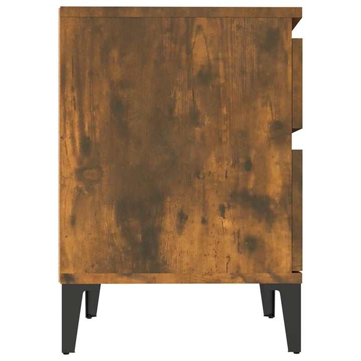 Noptiere, 2 Buc., Stejar Fumuriu, 40X35X50 Cm