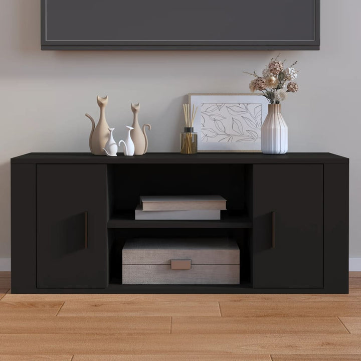 Comodă Tv, Stejar Fumuriu, 100X35X40 Cm, Lemn Prelucrat