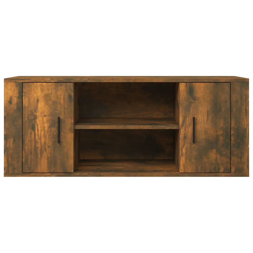 Comodă Tv, Stejar Fumuriu, 100X35X40 Cm, Lemn Prelucrat