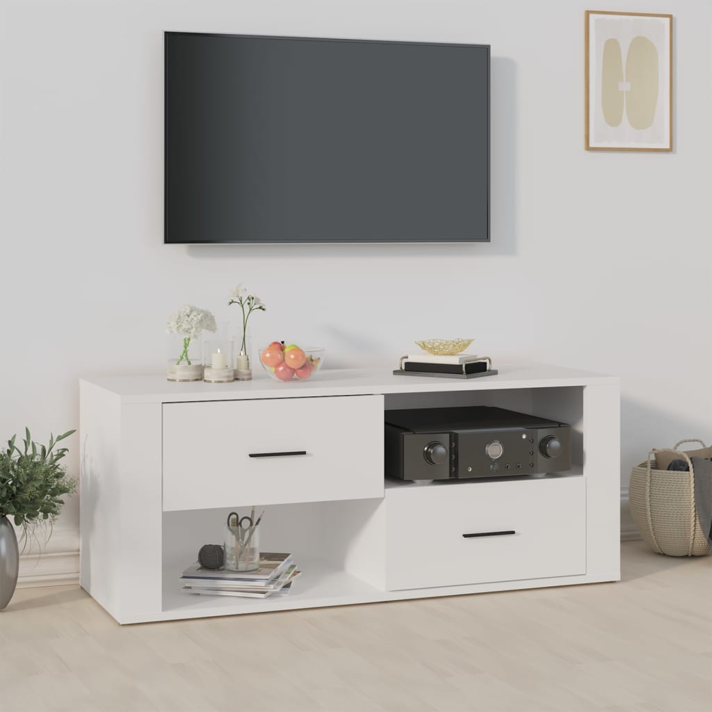Comodă Tv, Gri Sonoma, 100X35X40 Cm, Lemn Prelucrat