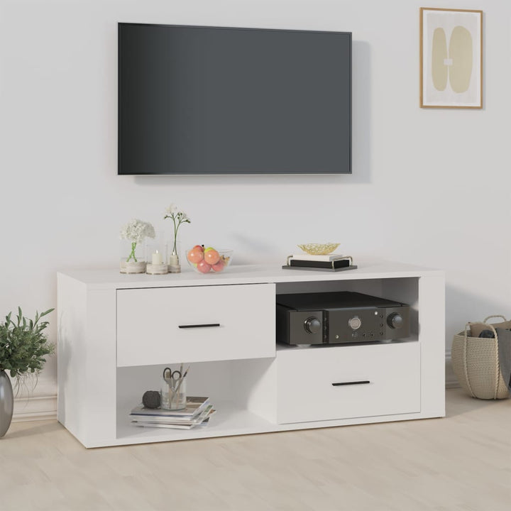 Comodă Tv, Gri Sonoma, 100X35X40 Cm, Lemn Prelucrat