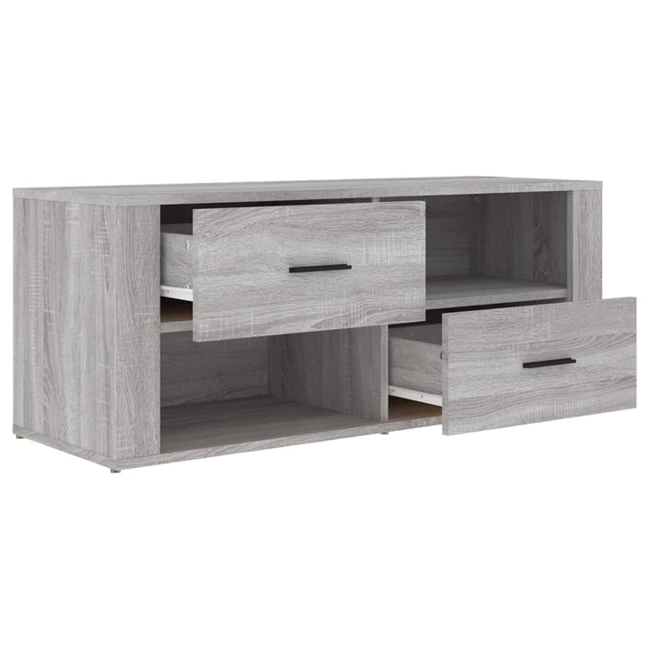 Comodă Tv, Gri Sonoma, 100X35X40 Cm, Lemn Prelucrat