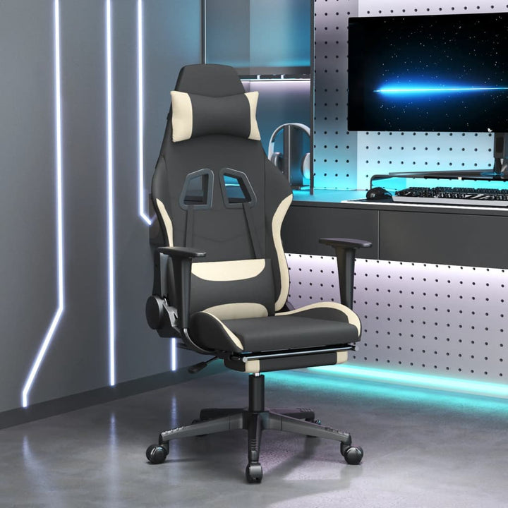 Scaun De Gaming Cu Suport Picioare, , Textil