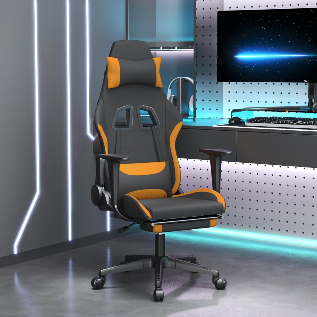 Scaun De Gaming Cu Suport Picioare, , Textil
