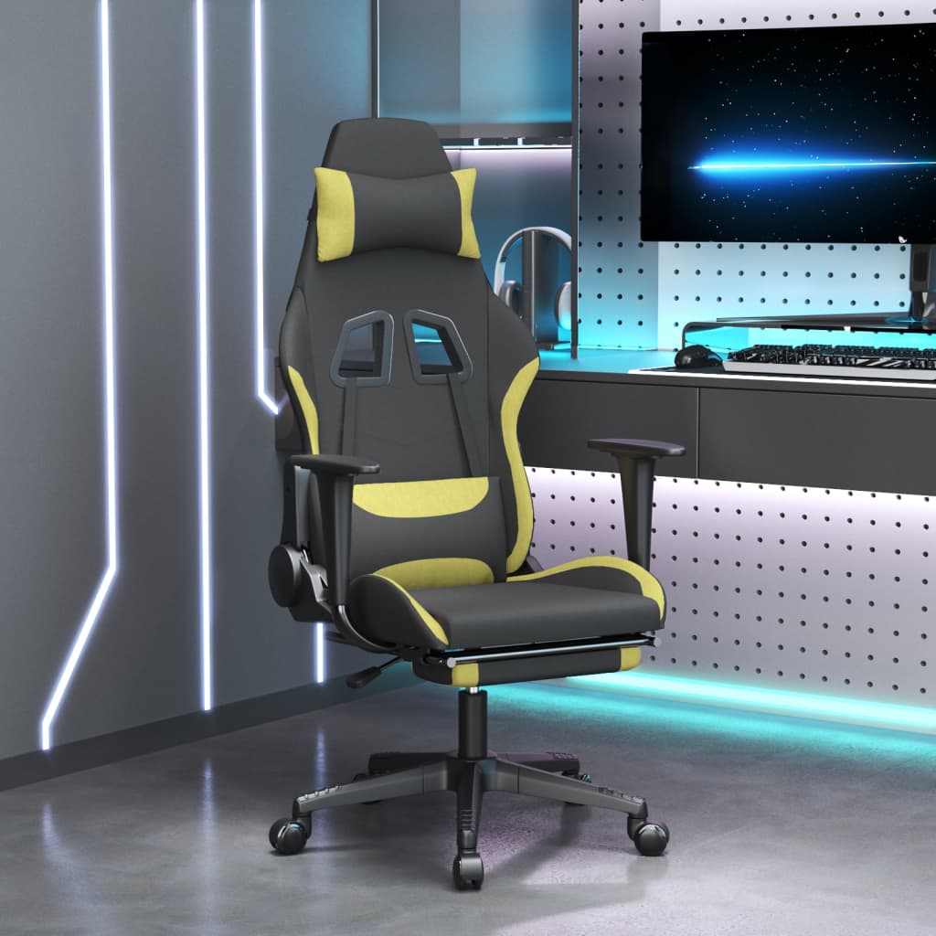 Scaun De Gaming Cu Suport Picioare, , Textil