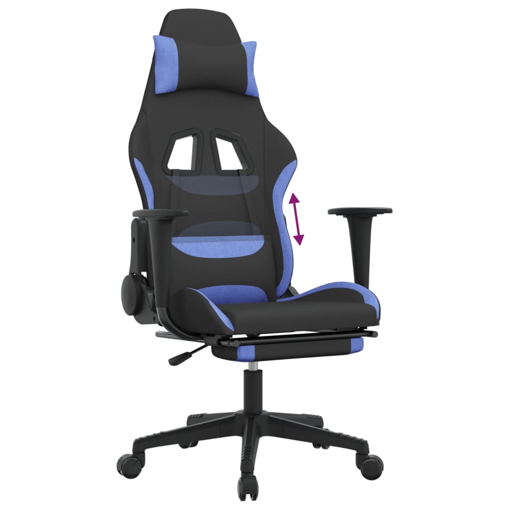 Scaun De Gaming Cu Suport Picioare, , Textil