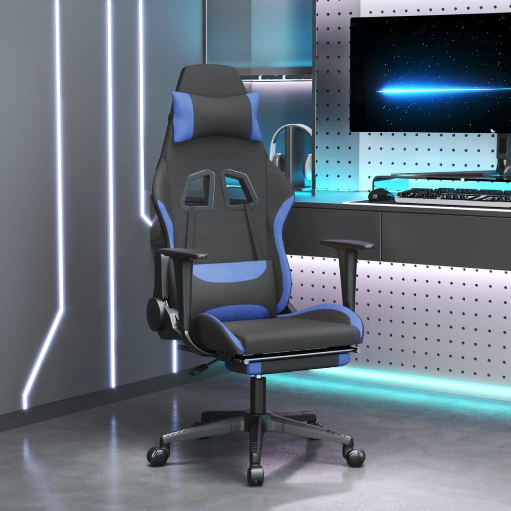 Scaun De Gaming Cu Suport Picioare, , Textil