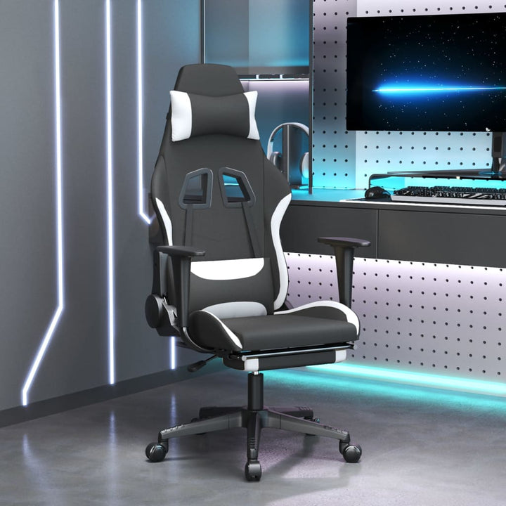 Scaun De Gaming Cu Suport Picioare, , Textil