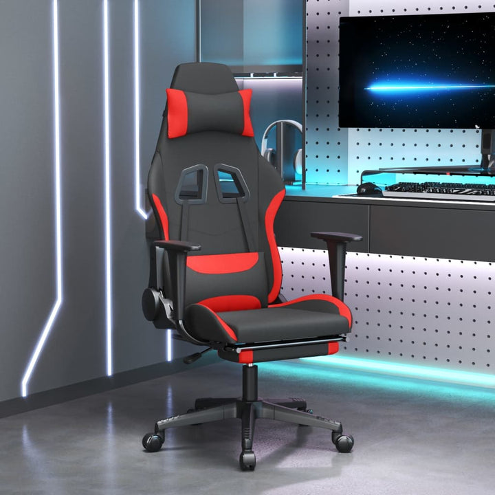 Scaun De Gaming Cu Suport Picioare, , Textil