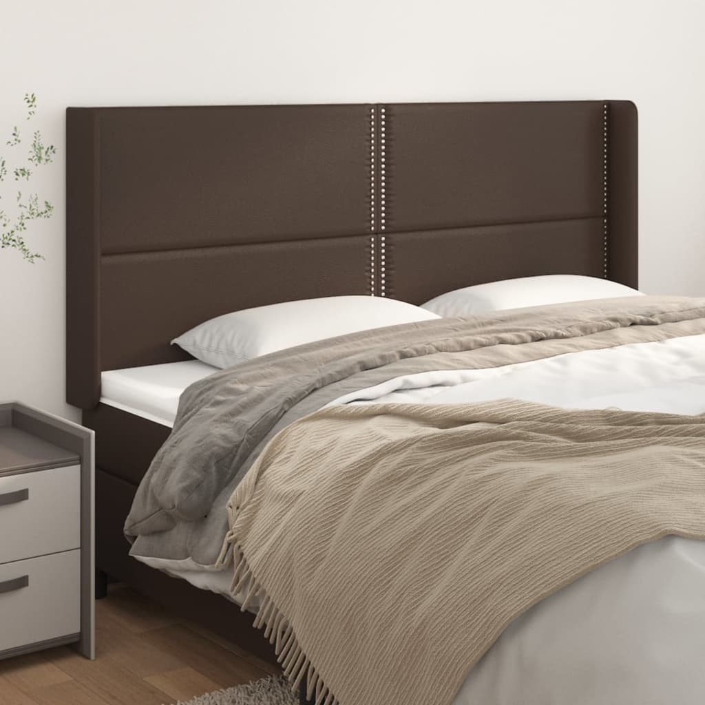 Tăblie De Pat Cu Aripioare Piele Ecologică
