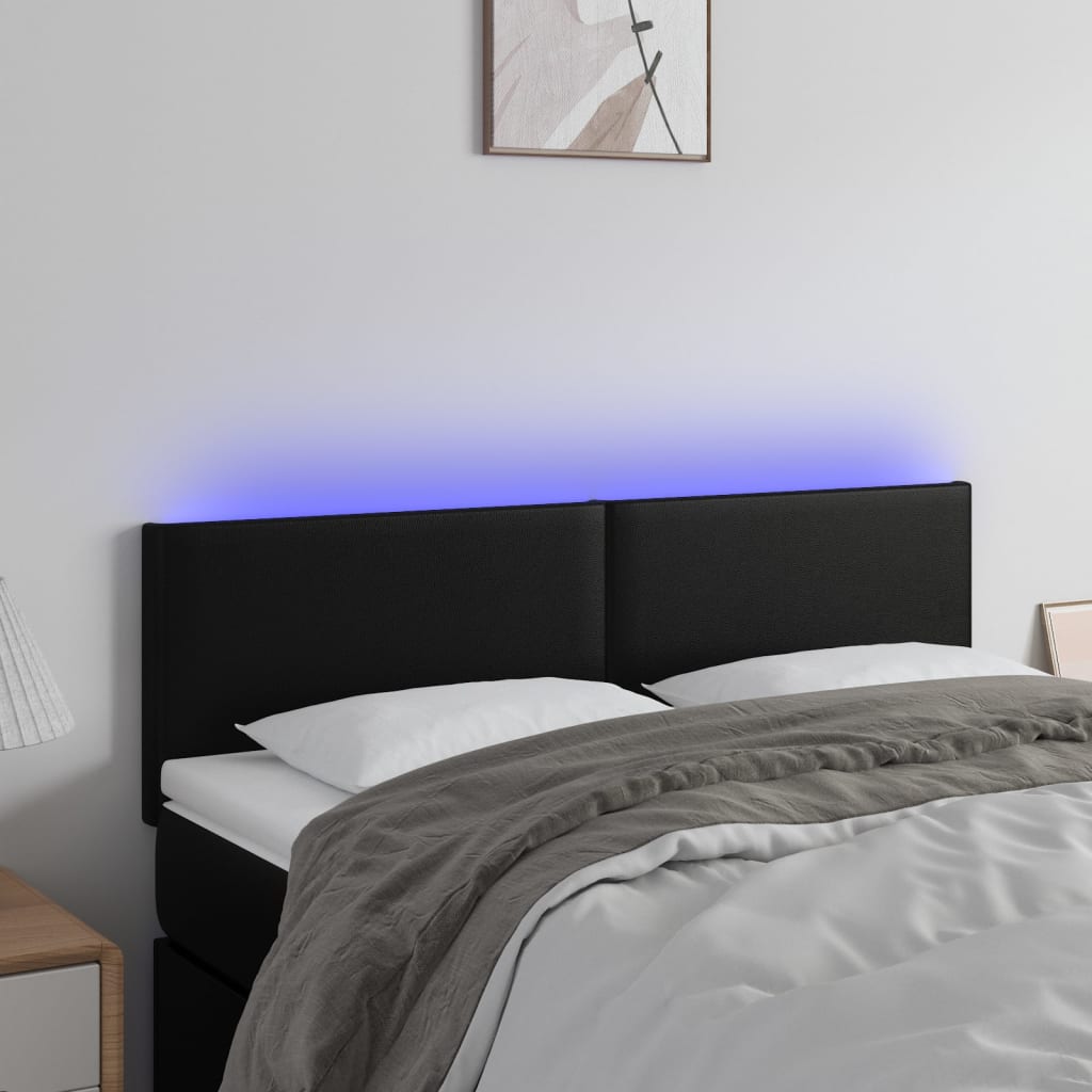Tăblie De Pat Cu Led, , , Piele Ecologică