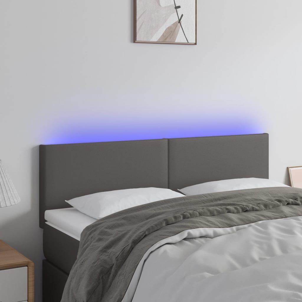 Tăblie De Pat Cu Led, , , Piele Ecologică