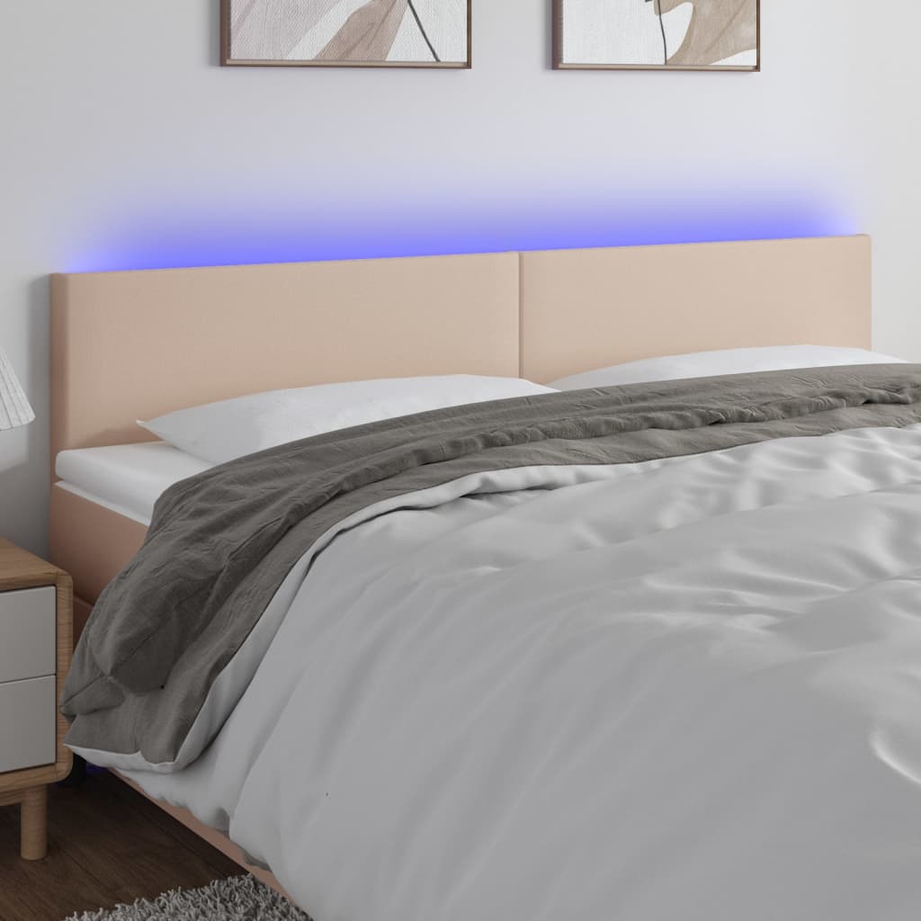 Tăblie De Pat Cu Led, , , Piele Ecologică