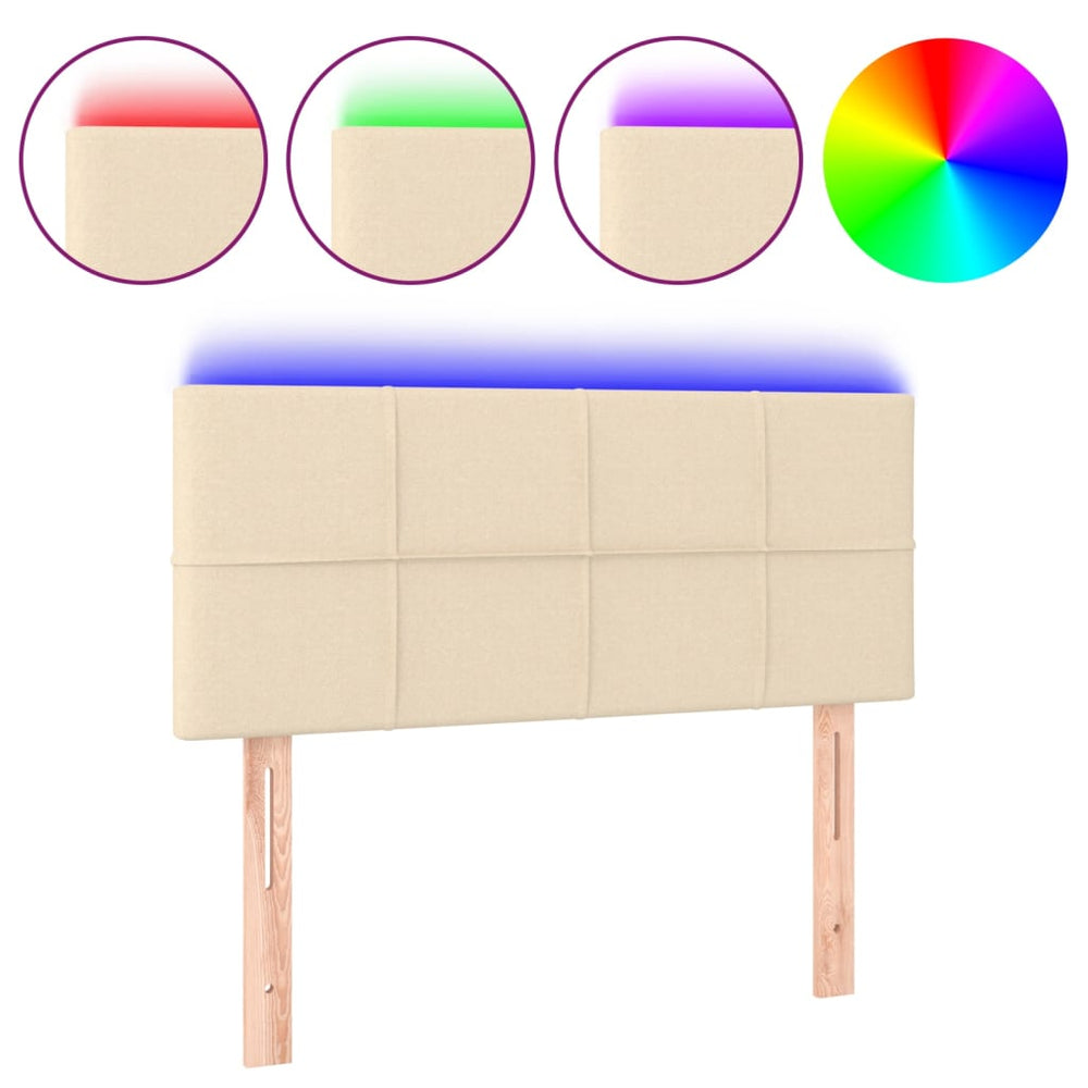 Tăblie De Pat Cu Led, , , Textil