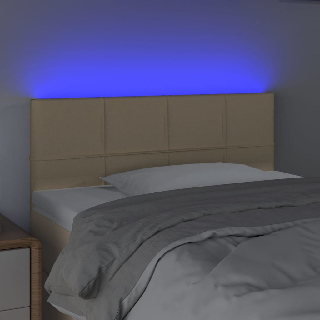 Tăblie De Pat Cu Led, , , Textil