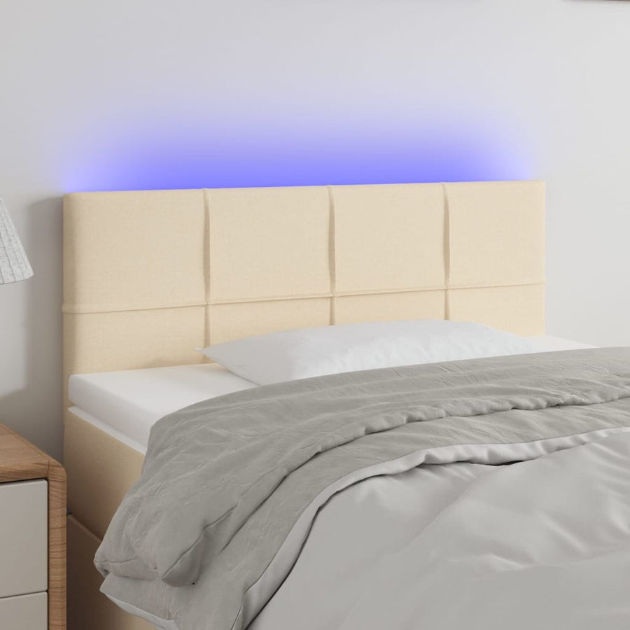 Tăblie De Pat Cu Led, , , Textil