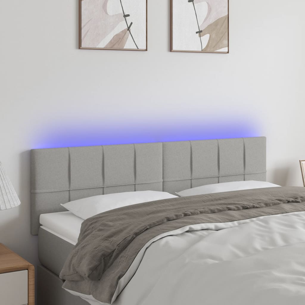 Tăblie De Pat Cu Led, , , Textil