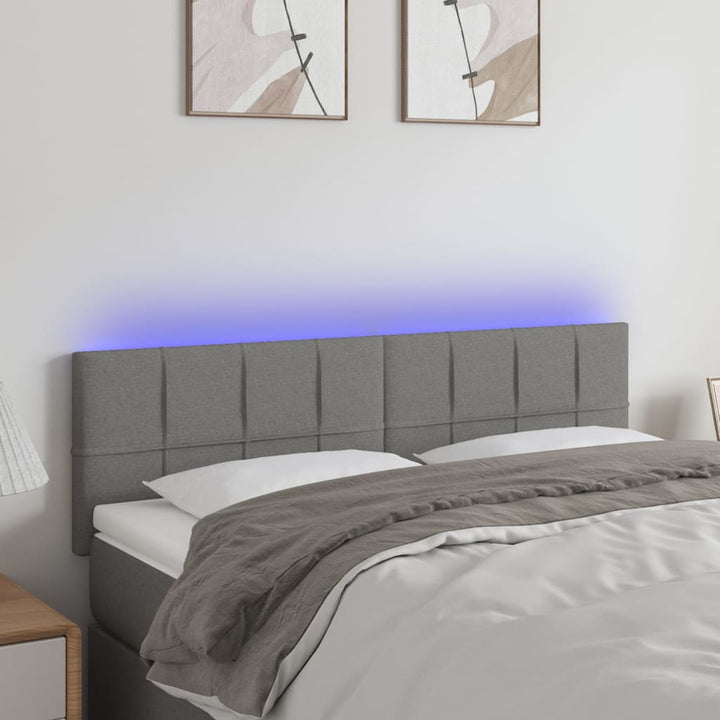 Tăblie De Pat Cu Led, , , Textil
