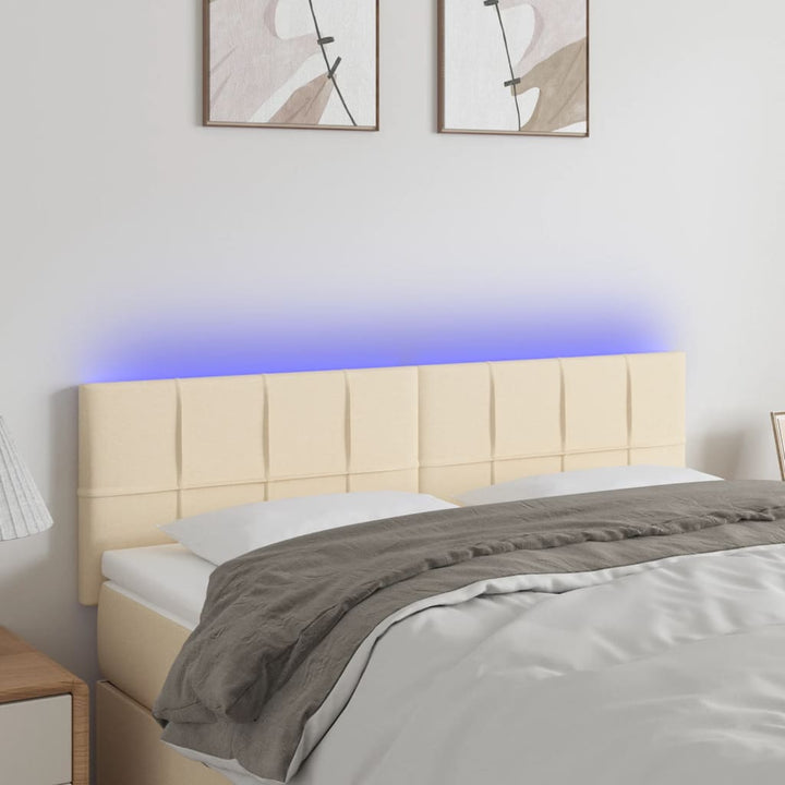 Tăblie De Pat Cu Led, , , Textil