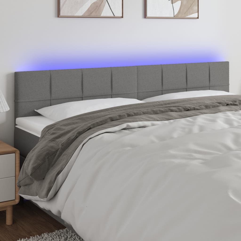 Tăblie De Pat Cu Led, , , Textil