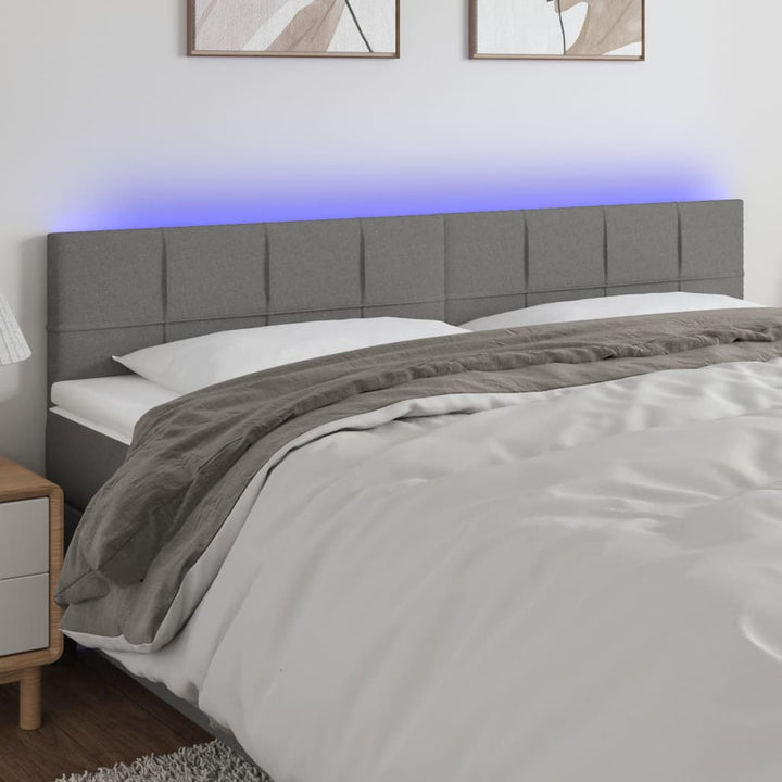 Tăblie De Pat Cu Led, , , Textil