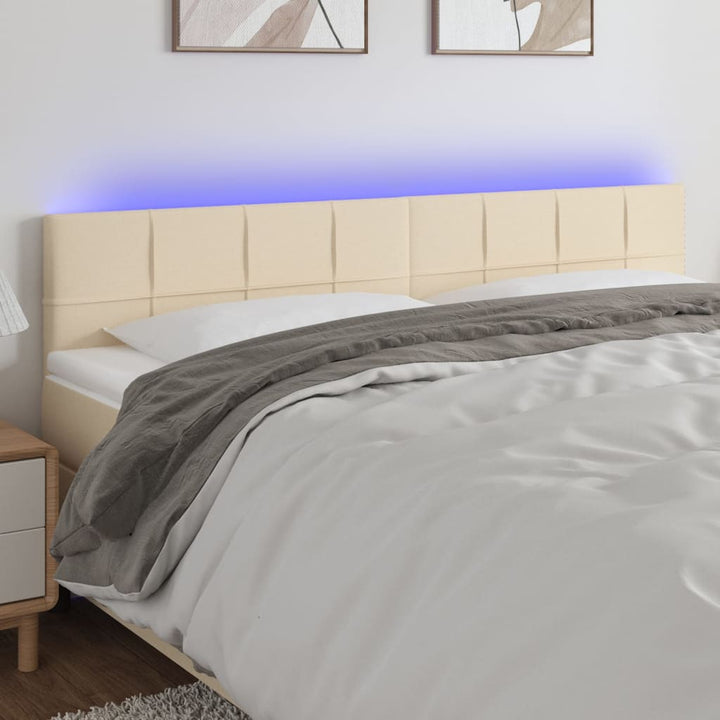 Tăblie De Pat Cu Led, , , Textil