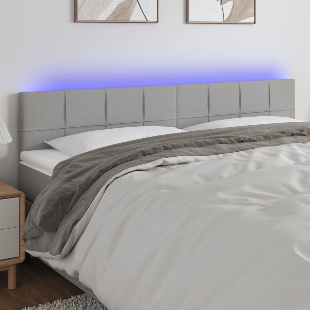 Tăblie De Pat Cu Led, , , Textil