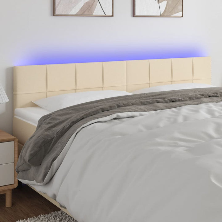 Tăblie De Pat Cu Led, , , Textil