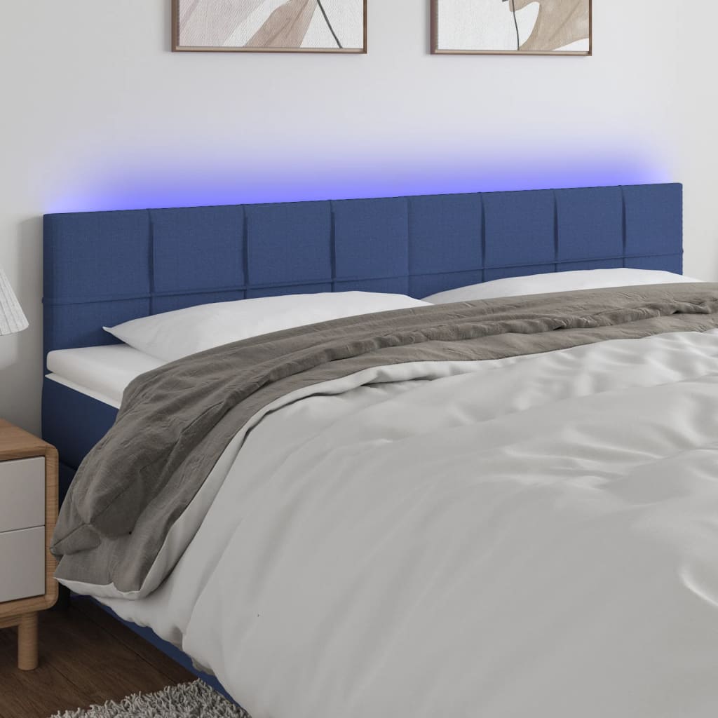 Tăblie De Pat Cu Led, , , Textil