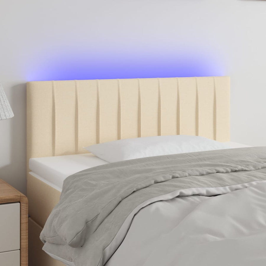 Tăblie De Pat Cu Led, , , Textil